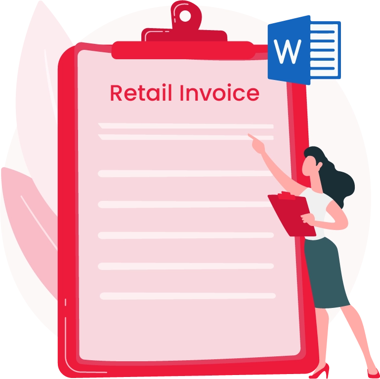 The retail invoice format in Word