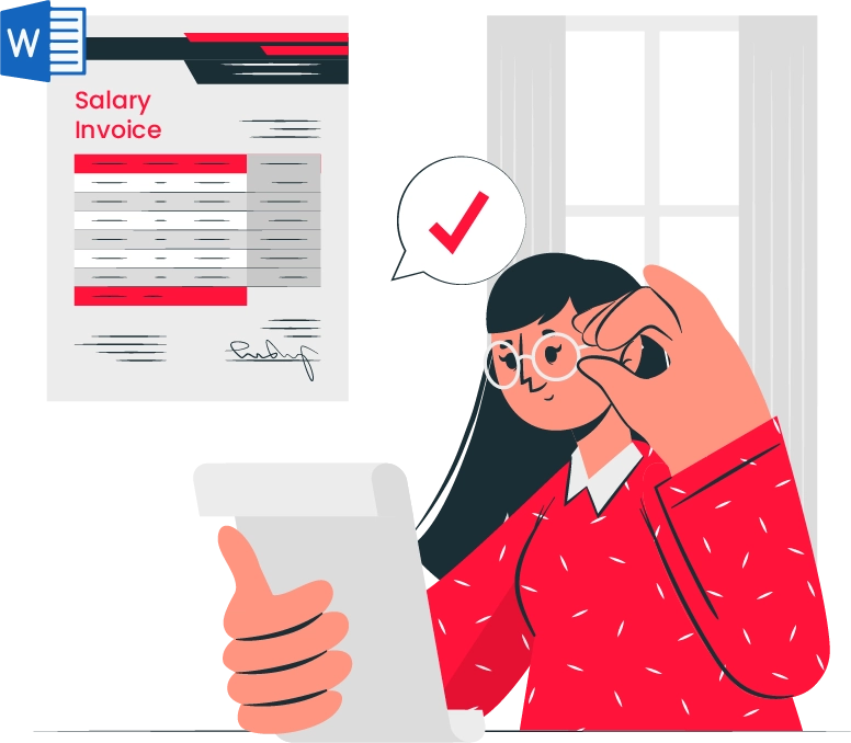 The salary invoice format in Word