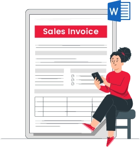 The sales invoice format in Word
