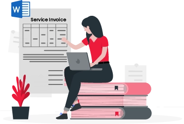 The service invoice format in Word