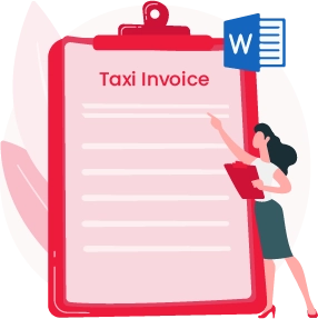 The taxi invoice format in Word