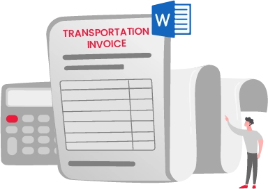 The transportation invoice format in Word