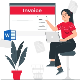 The invoice format in Word without GST