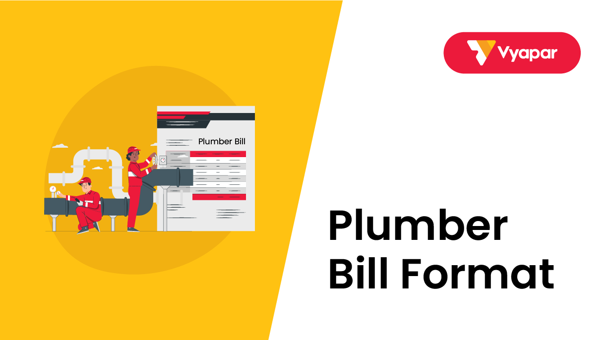 Plumber Bill Format Free Download