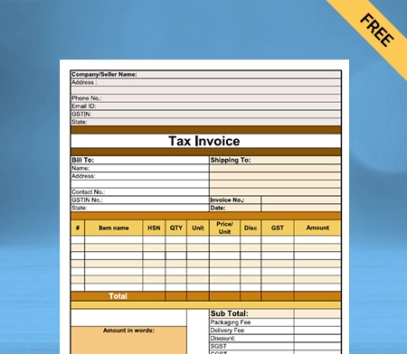 Download Free Vegetable Bill Format in Google Docs