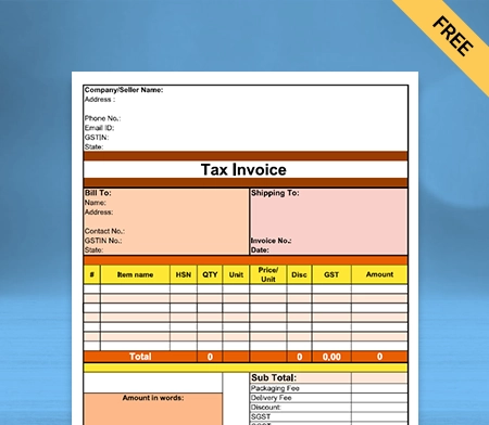Download Unique Vegetable Bill Format in Google Docs