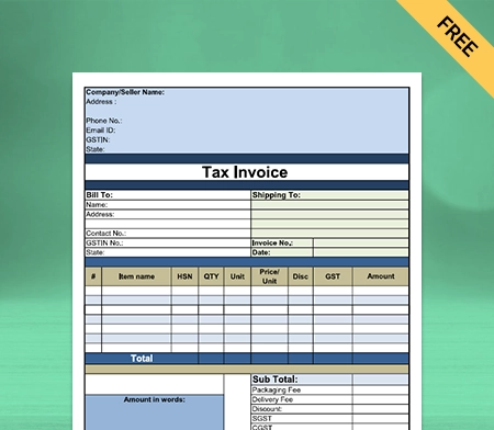 Download Free Customizable Vegetable Bill Format in Google Sheets