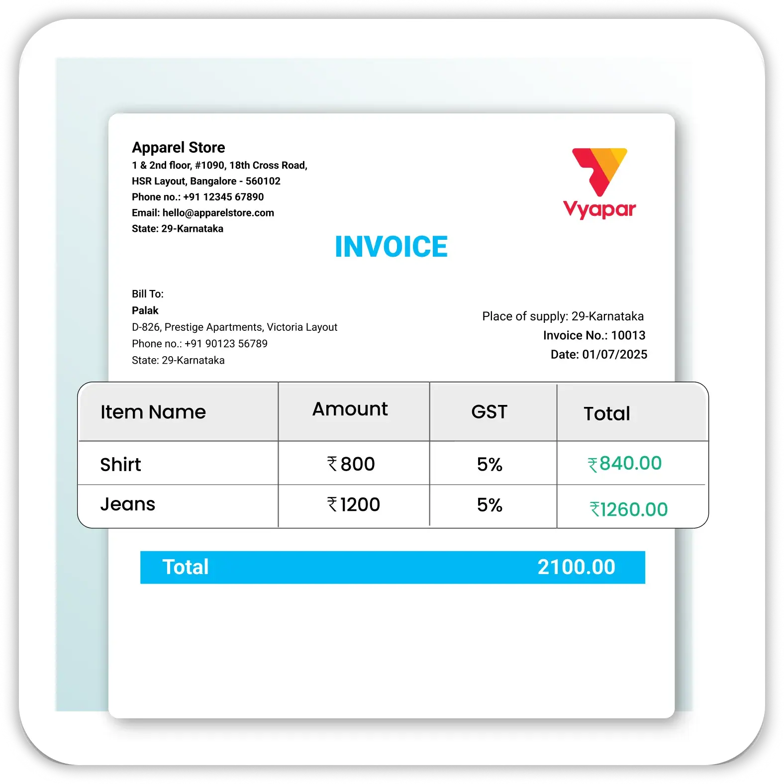 Retail Invoice