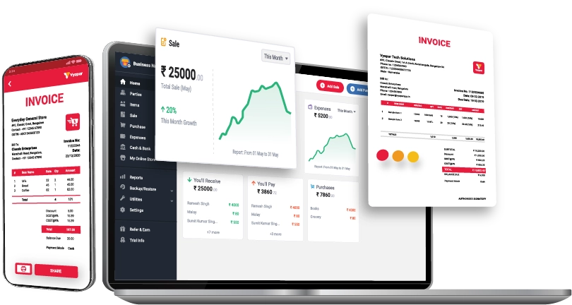 How To Access Online Accounting Software By The Vyapar App?