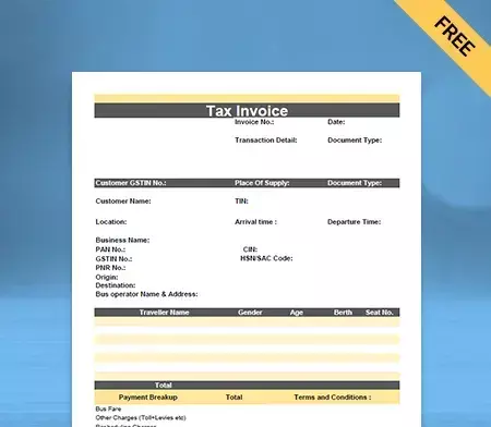 Download Free Professional Bus Ticket Format In Google Docs