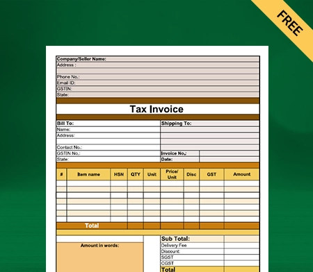 Download Pharmacy Bill Format In Excel