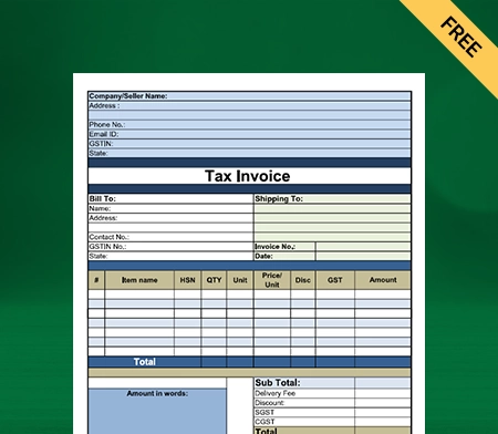 Download Free Professional Pharmacy Bill Format In Excel