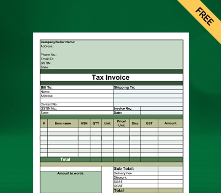 Download New Pharmacy Bill Format In Excel