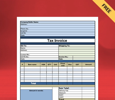 Download Free Professional Pharmacy Bill Format In PDF