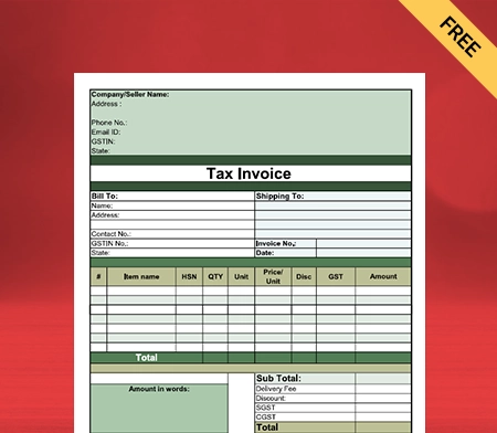 Download New Pharmacy Bill Format In PDF