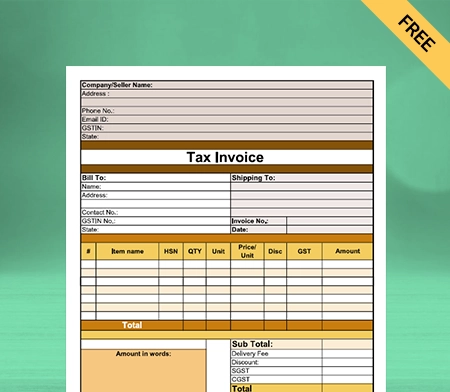 Download Pharmacy Bill Format In Google Sheets