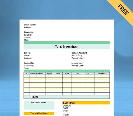 Download Physiotherapy Bill Format In Google Docs
