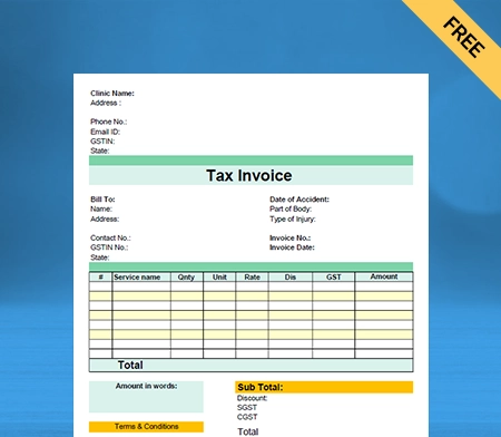 Download Physiotherapy Bill Format In Word