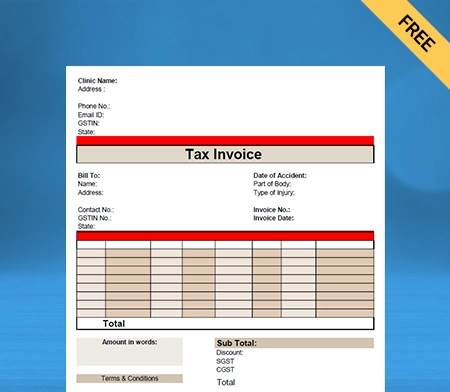 Download New Physiotherapy Bill Format In Word