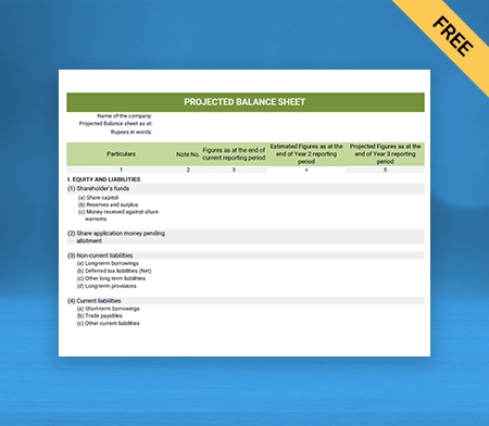 Generate Projected Balance Sheet Format Online