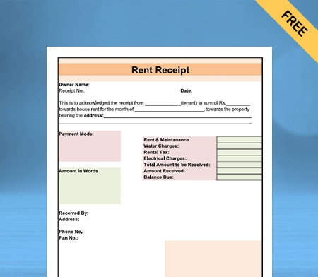 Download Free Rent Receipt Format In Google Docs
