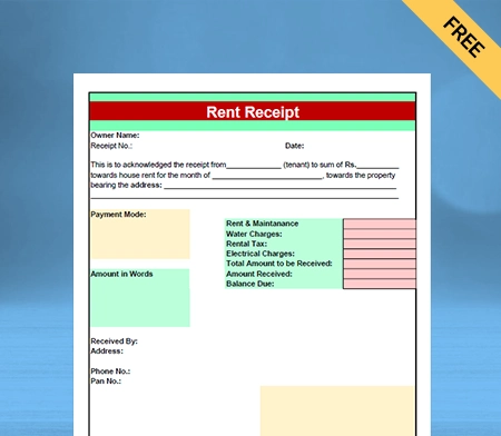 Download Free Customizable Rent Receipt Format In Google Docs