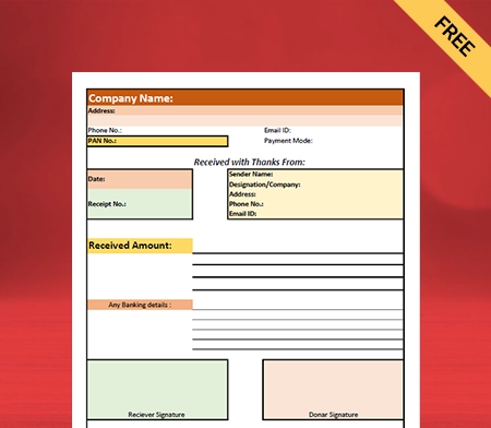 Download Free NGO Donation Receipt Format in PDF