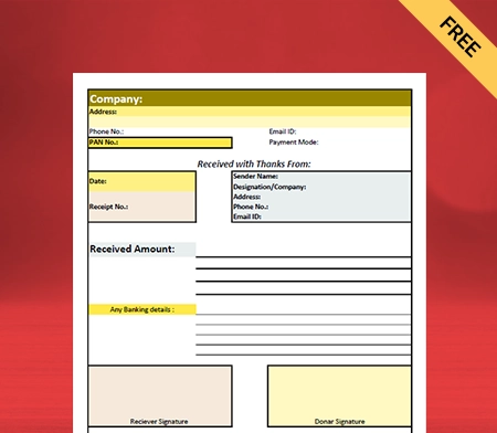 Download Free Professional NGO Donation Receipt Format in PDF