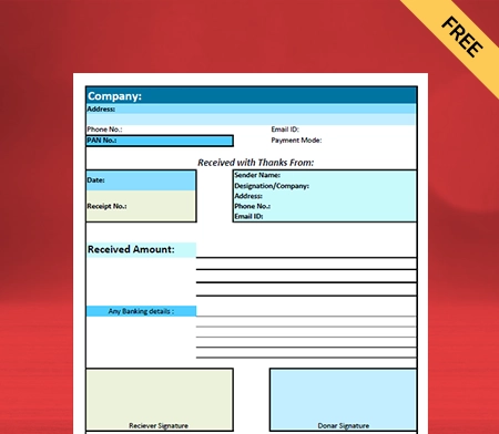 Download Free Customizable NGO Donation Receipt Format in PDF
