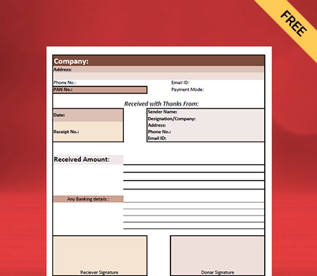 Download Unique NGO Donation Receipt Format in PDF