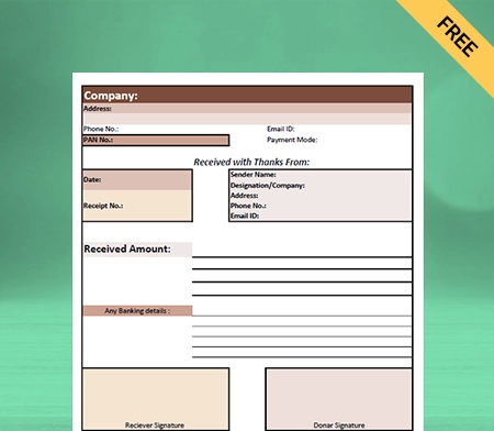 Download Unique NGO Donation Receipt Format in Google Sheets