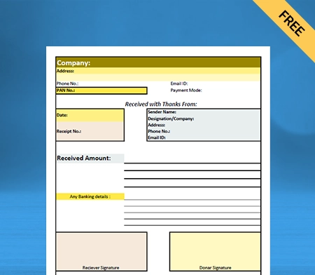 Download Free Professional NGO Donation Receipt Format in Word