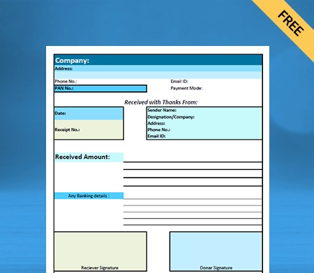 Download Free Customizable NGO Donation Receipt Format in Word