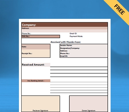 Download Unique NGO Donation Receipt Format in Word