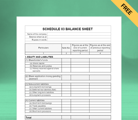 Enhance your business performance with Schedule III Balance Sheet Format