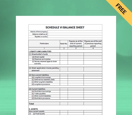Enhance your business performance with Schedule 6 Balance Sheet Format