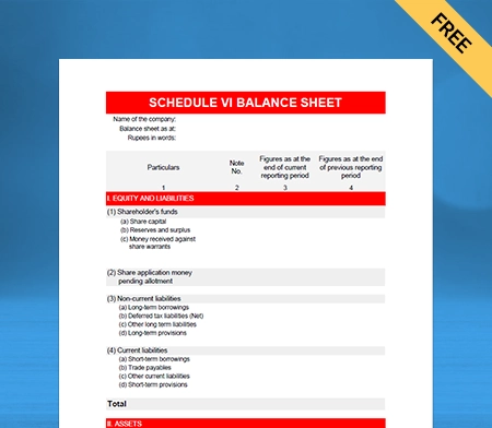 Download Schedule 6 Balance Sheet Format
