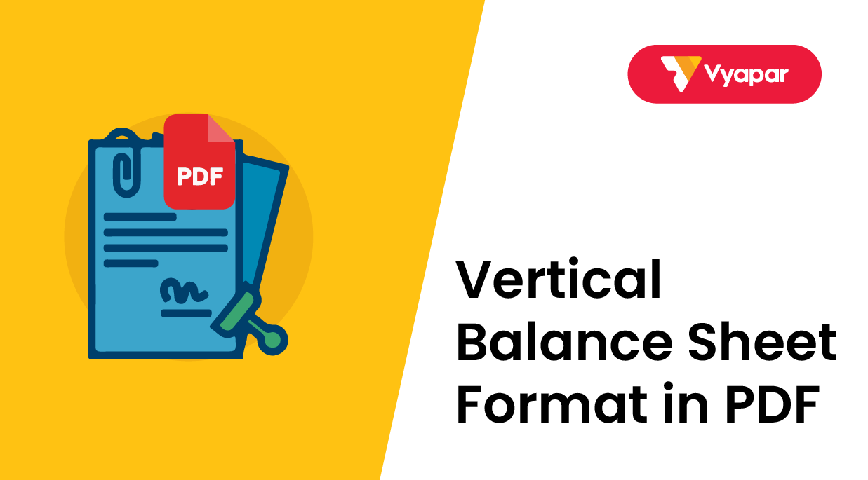 Vertical Balance Sheet Format in PDF Free Download