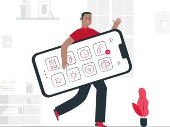 customers visiting a retail outlet of a mobile shop